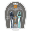 NumNum Dual Stage Pre-Spoon GOOtensils - Glacier Green & Storm Gray Image 2