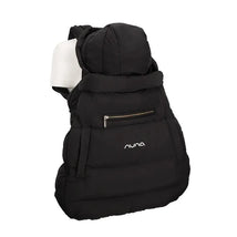 Black Avna baby carrier with padded design and front zipper pocket for mom's essentials