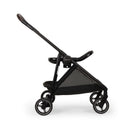 Nuna Flex System Frame with Pipa Rx Travel System in granite color, showcasing a sleek stroller design with a curved handle.
