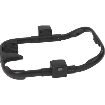 Nuna PIPA Adapter in black, designed to connect Nuna infant car seats to UPPAbaby VISTA and CRUZ strollers.