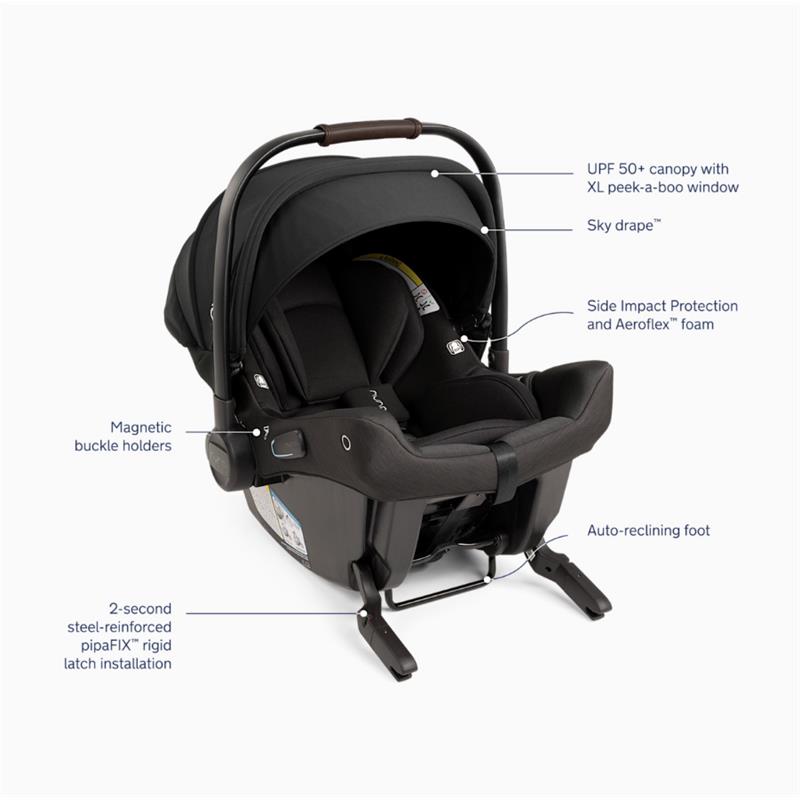Nuna Pipa Urbn + Mixx™ Next Travel System, Caviar/Chocolate