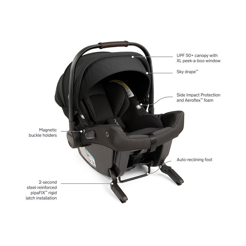 Nuna Pipa Urbn + Triv™ Next Travel System Caviar Image 6