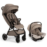 Nuna PIPA™ urbn + TRVL™ lx Travel System in Cedar color, featuring a compact stroller and infant car seat.