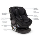 Nuna Revv Maxx Rotating Convertible Car Seat, Caviar Image 2