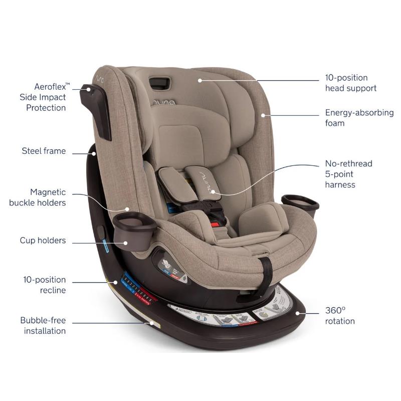 Nuna - Revv Rotating Convertible Car Seat, Cedar Image 2