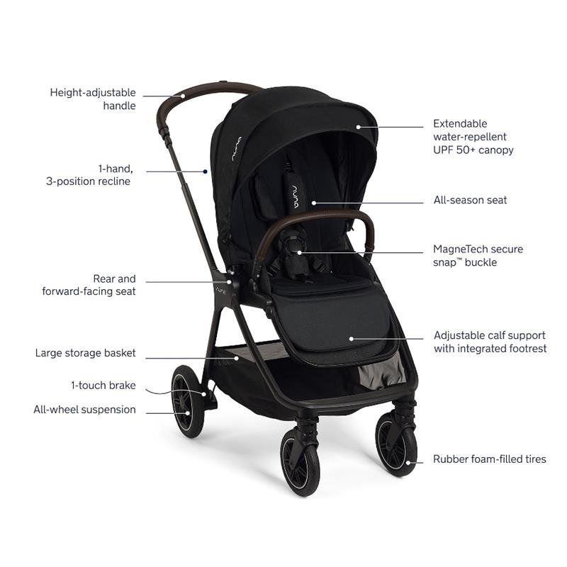 Nuna Triv Next With Magnetic Buckle Caviar/Chocolate Image 5