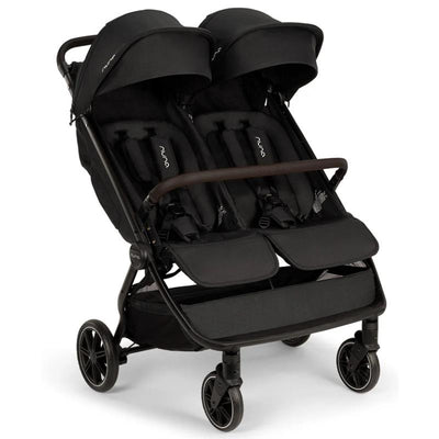 Nuna TRVL Dubl Lightweight Side by Side Double Stroller, Caviar Image 1
