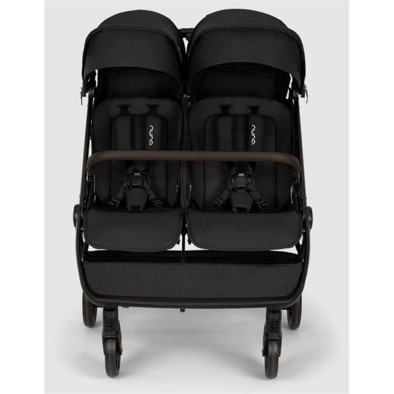 Nuna TRVL Dubl Lightweight Side by Side Double Stroller, Caviar Image 2
