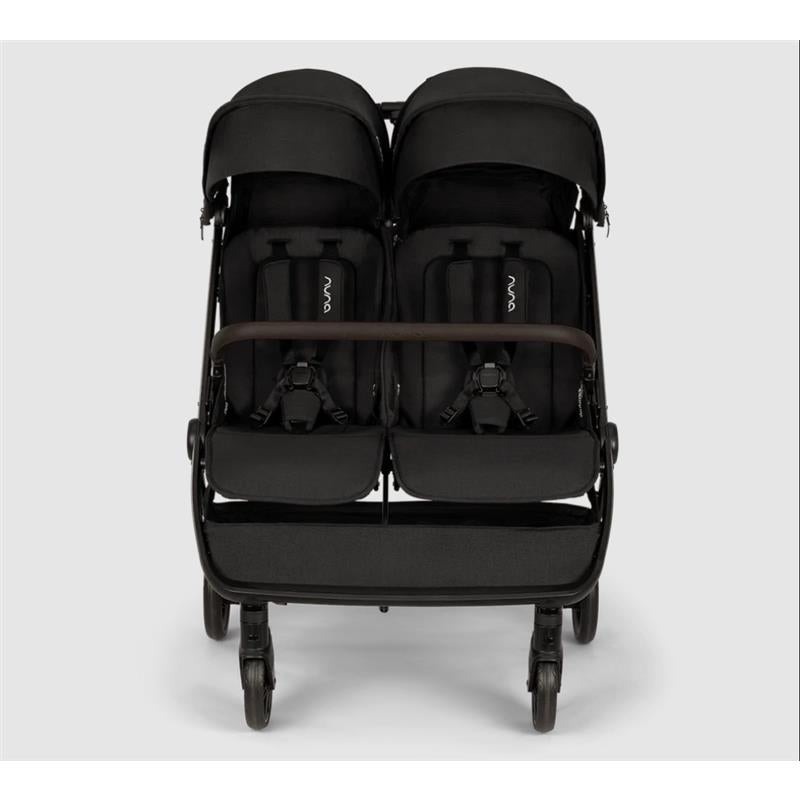 Nuna TRVL Dubl Lightweight Side by Side Double Stroller, Caviar Image 3