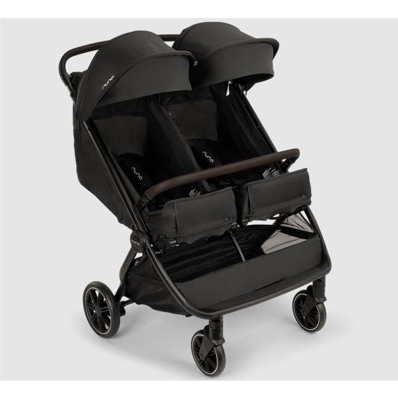 Nuna TRVL Dubl Lightweight Side by Side Double Stroller, Caviar Image 6