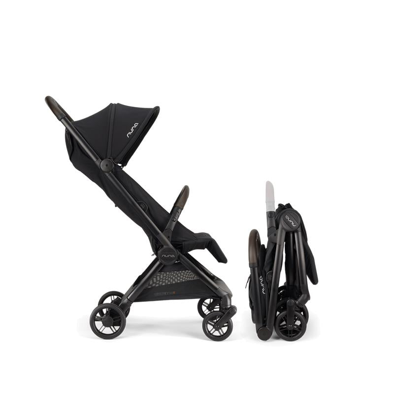Nuna Viaa Cabn Ultra-Compact Stroller, Caviar Image 3