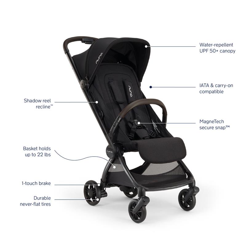 Nuna Viaa Cabn Ultra-Compact Stroller, Cedar Image 2