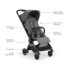 Nuna Viaa Cabn Ultra-Compact Stroller, Pewter Image 2