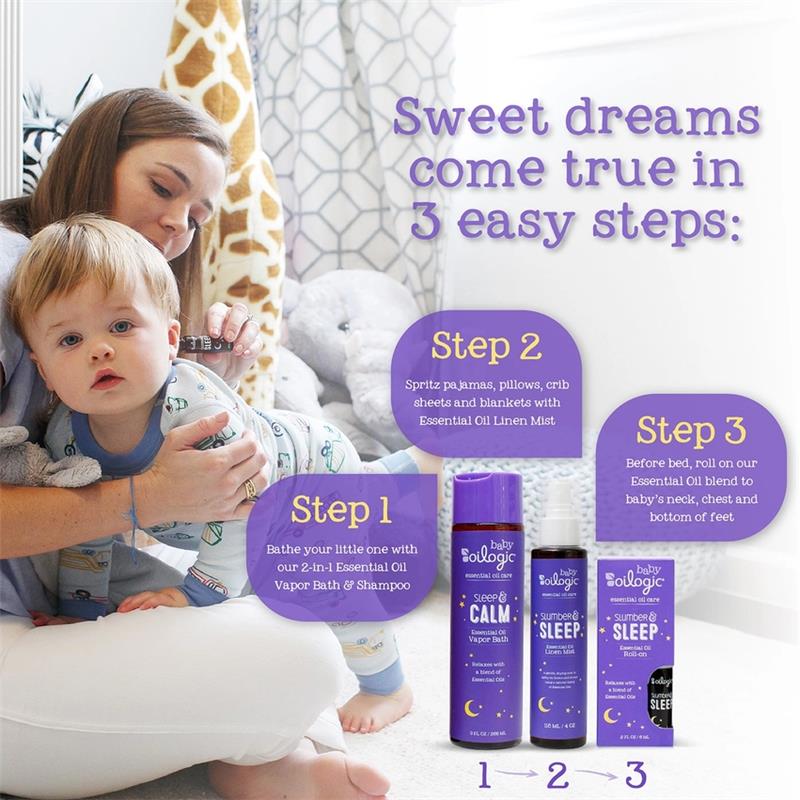 Oilogic Baby Slumber & Sleep 3-in-1 Vapor Bath, Shampoo & Body Wash Image 4