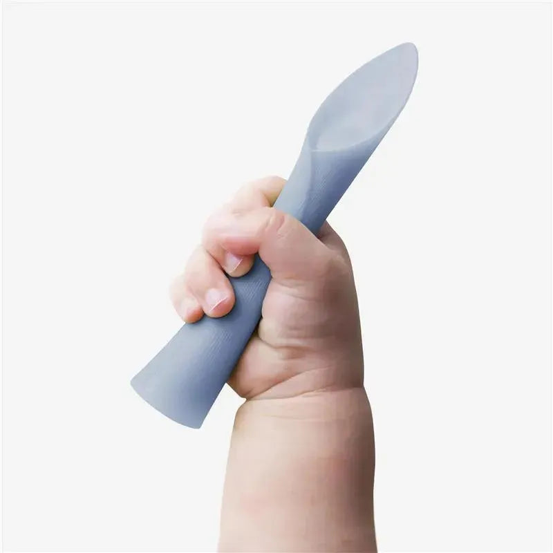 Ola Baby - 100% Silicone Soft-Tip Training Spoon for Baby Led Weaning, 2pack, Kiwi/Blueberry Image 3
