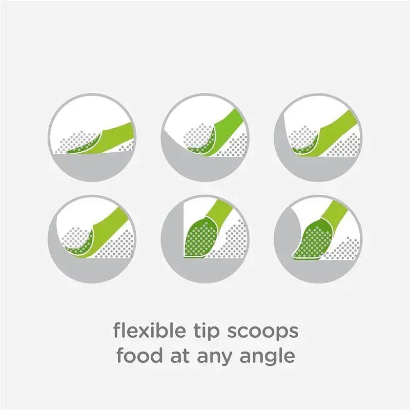 Ola Baby - 100% Silicone Soft-Tip Training Spoon for Baby Led Weaning, 2pack, Lemon/Lilac Image 2