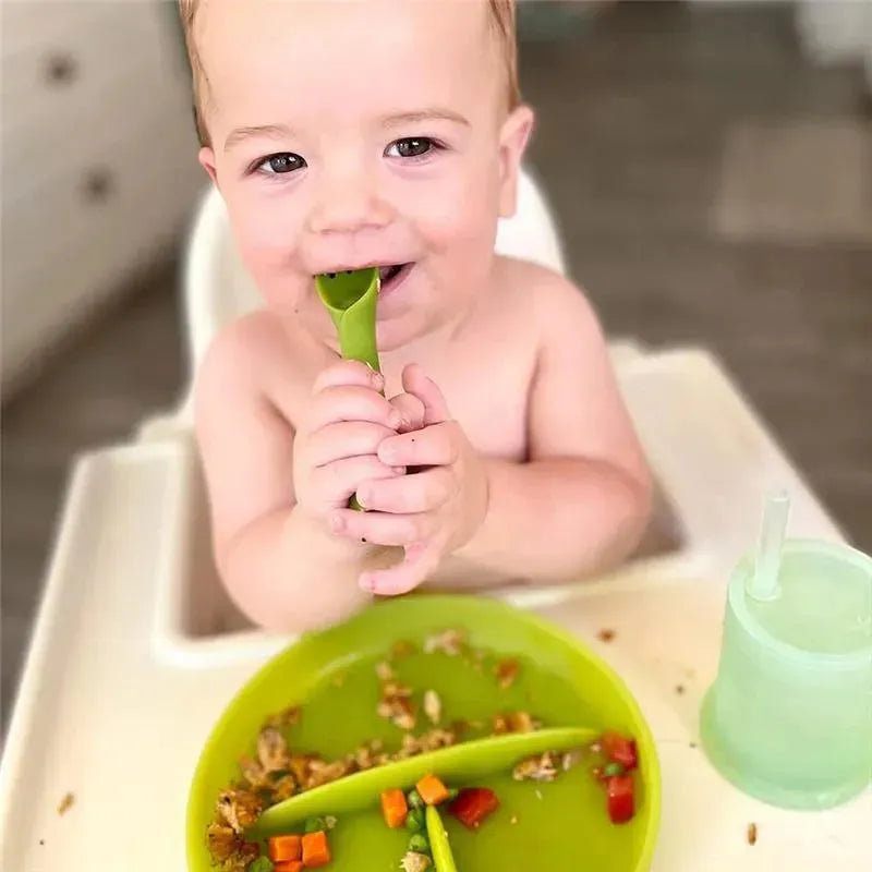 Ola Baby - 2Pk Training Fork + Spoon Set, Green Image 2