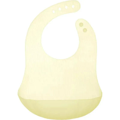 Ola Baby - Fold N Go Silicone Baby Waterproof Bib with Travel Case, Lemon Image 1