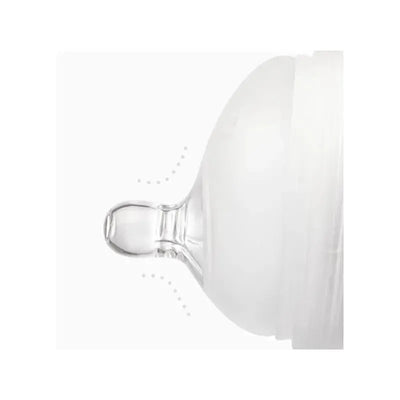 Ola Baby 8Oz bottle with a soft, clear nipple, designed for gentle feeding.