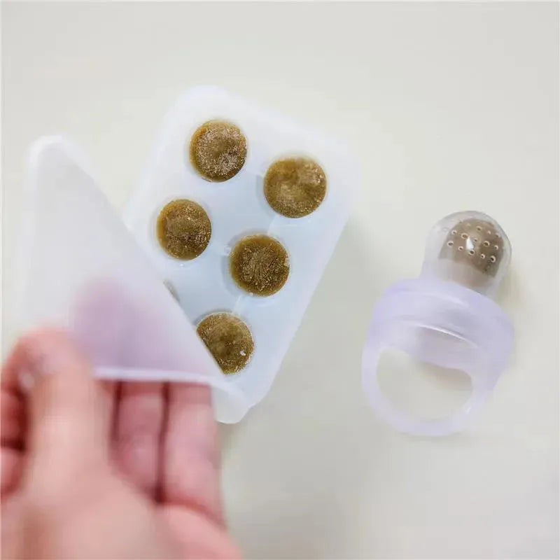 Ola Baby - Silicone Fresh Fruit Feeder & Popsicle Set for Solid Food Introduction, Kiwi Image 3