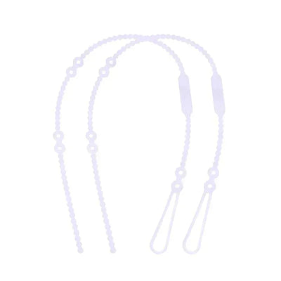 Silicone straps in lilac color, featuring two flexible adjustable lengths for versatile use.