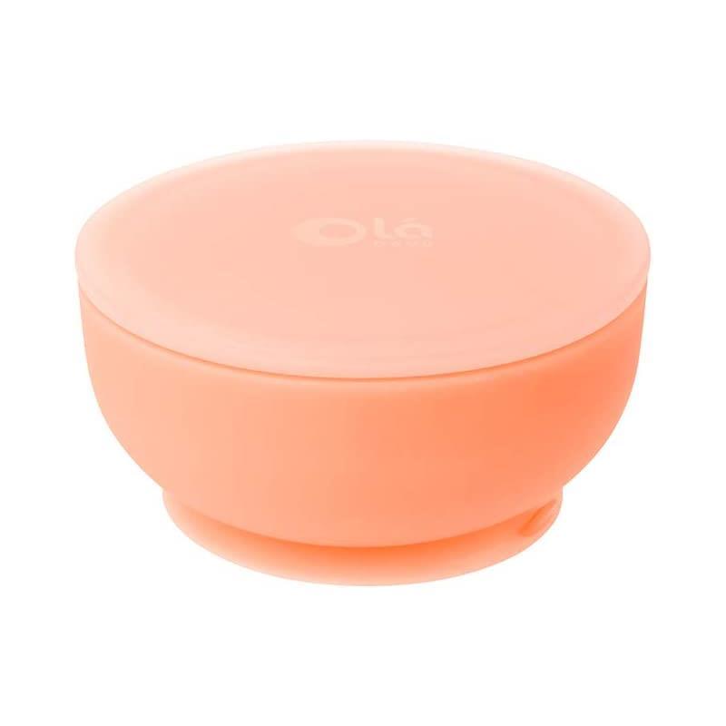 Ola Baby - Suction Bowl With Lid, Coral  Image 1