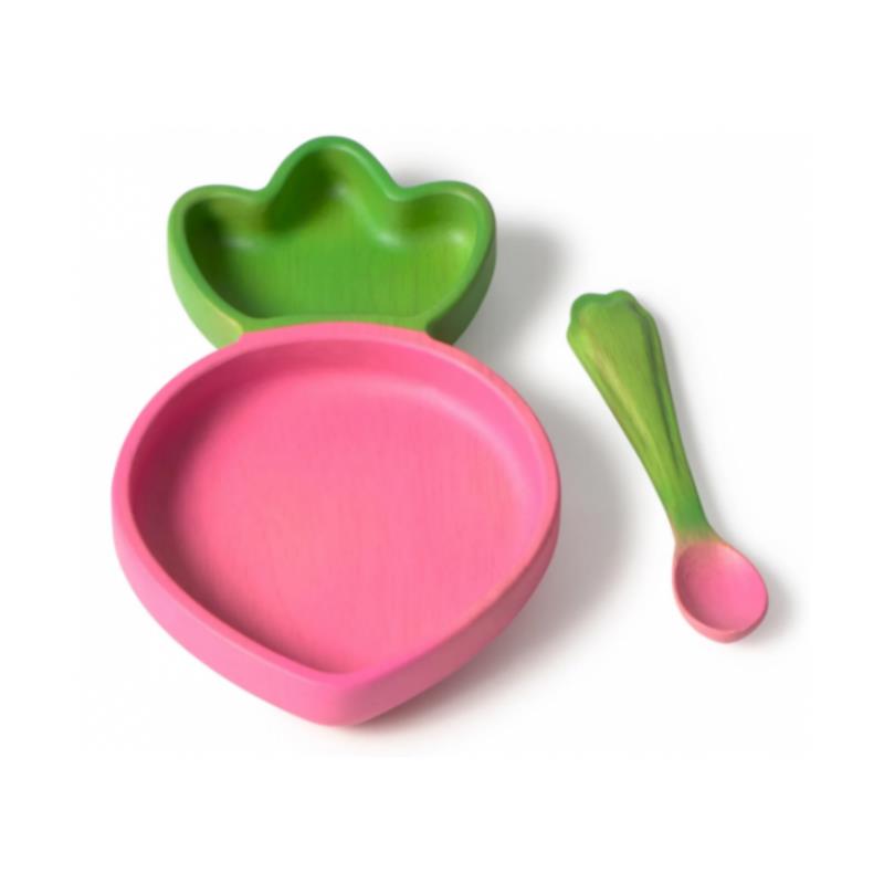 Oli & Carol - Ramona The Radish Plate & Spoon Set Image 2