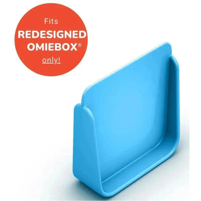 Blue divider for the redesigned OmieBox, designed to separate food compartments.