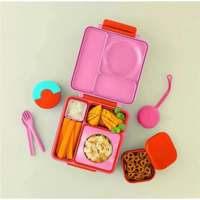 OmieBox - Silicone Leakproof Snack Containers To Go, Red Image 2