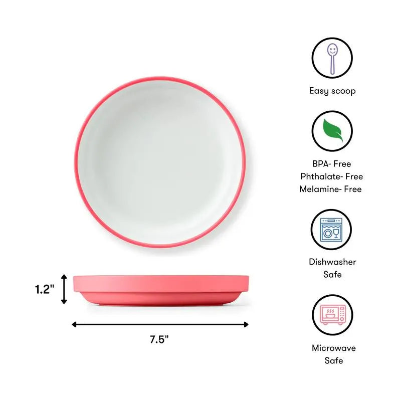 Omie - Toddler Plate With Divider, Pink | 1 plate Image 6