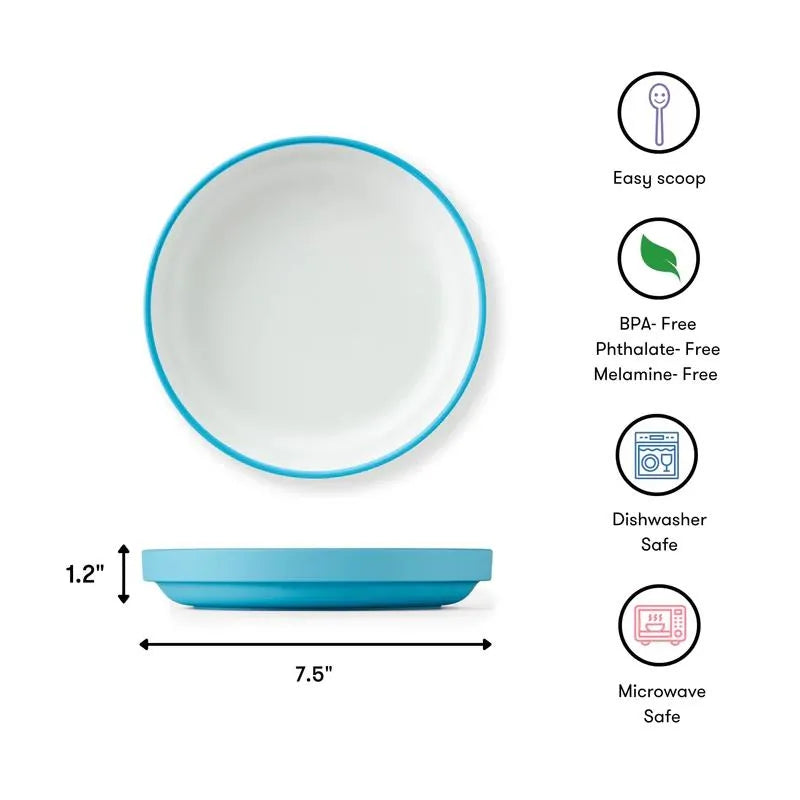 Omie - Toddler Plate With Dividers, Blue | 1 plate Image 6