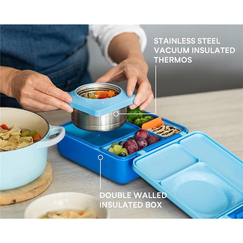Omie Box - Insulated Bento Box with Leak Proof Thermos Food Jar, Blue Sky Image 3