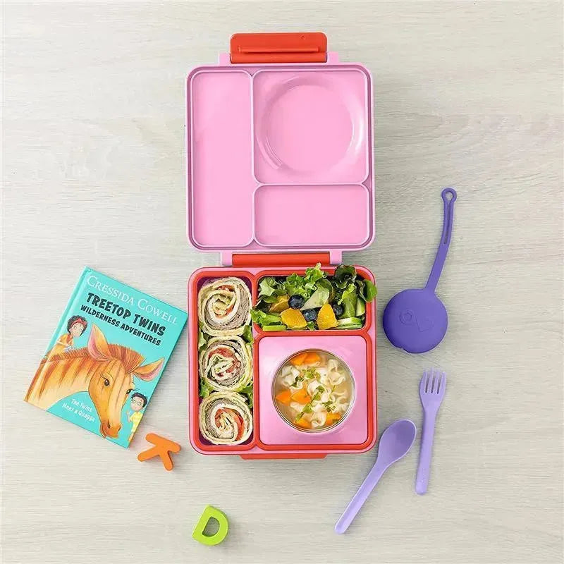 OmieBox - Insulated Bento Box with Leak Proof Thermos Food Jar, Pink Berry Image 3