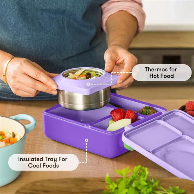 OMIEBox - Insulated Bento Lunch Box with Leakproof, Lilac Purple Image 3