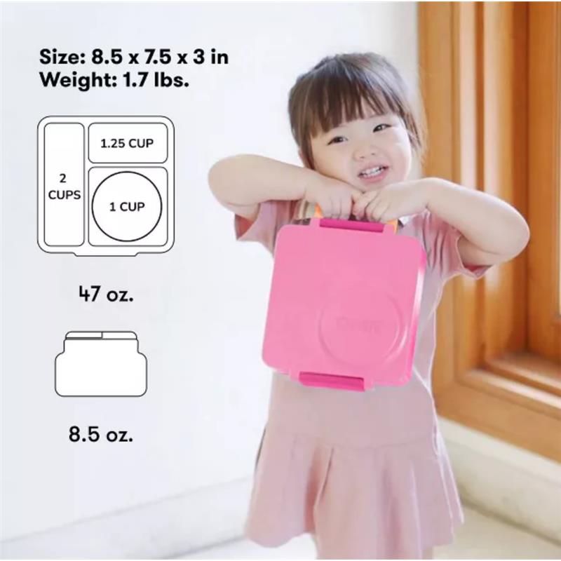OMIEBox - Insulated Bento Lunch Box with Leakproof, Pink Image 5