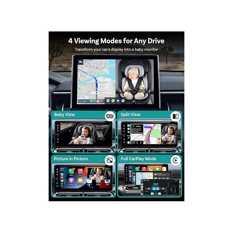 OTTOCAST Cabin Care Car Adapter with Baby Car Camera, Wireless CarPlay Display on CarScreen 2026, Plug-and-Play 1080P HD Rear Seat Baby Monitor Image 4