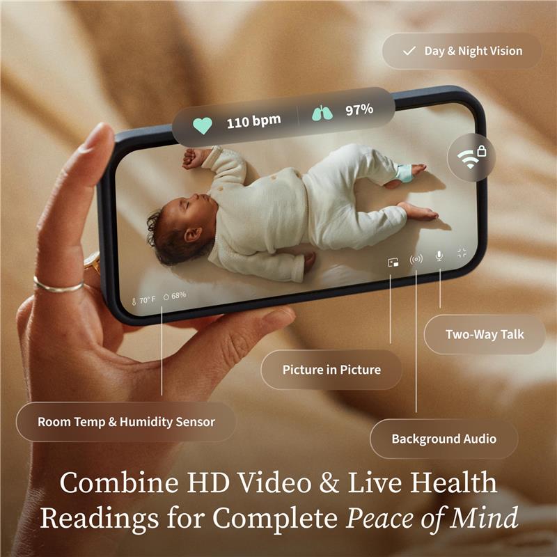 Owlet - Dream Duo™ 3 Baby Monitor Dusty Rose Image 3