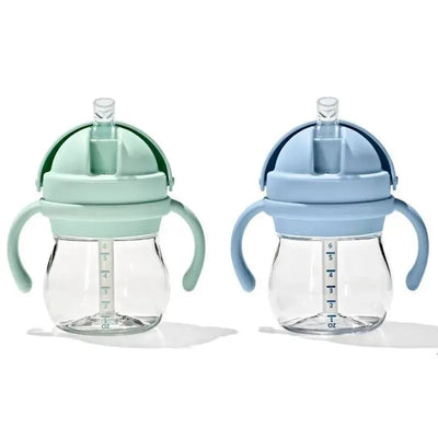 Oxo - 2Pk Tot Transitions Straw Cup with Handles 6 Oz, Opal and Dusk Image 1