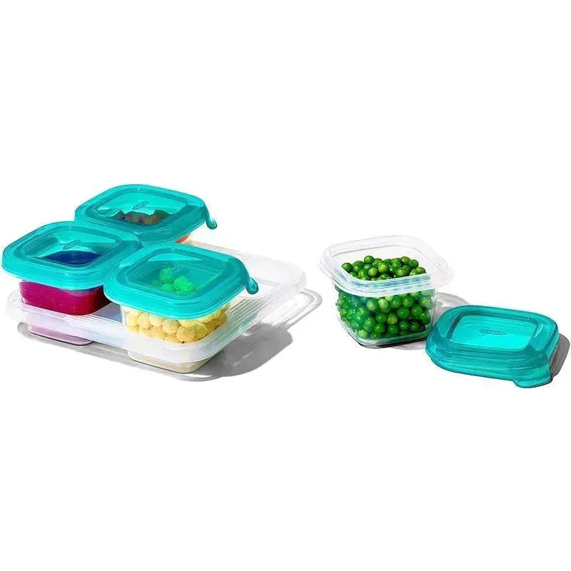 OXO - 4Oz Silicone Baby Blocks, Teal Image 4