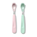 OXO - Tot Feeding Spoon Set with Soft Silicone, Opal/Blossom Image 1