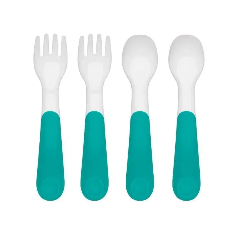 Oxo - 4Pk Tot Plastic Fork & Spoon Multipack, Teal Image 2