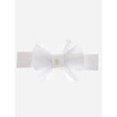 Patachou - Baby Girl Hair Ribbon Jersey, White Image 1