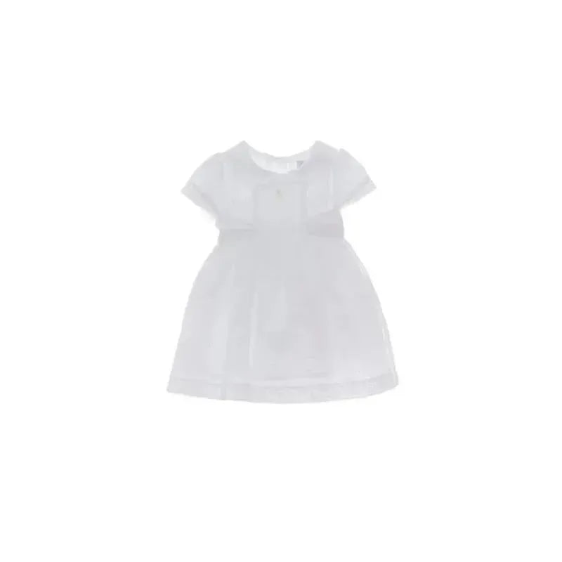 Patachou - Baby Girl Voile Dress, White Image 1