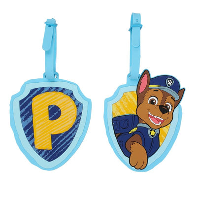 Paw Patrol Chase the Police Dog Molded Rubber Luggage Tags (Set of 2) Image 1