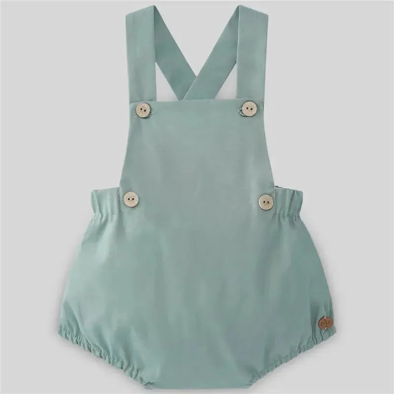 Paz Rodriguez - Baby Boy Woven Romper Prado, Green Lake Image 1