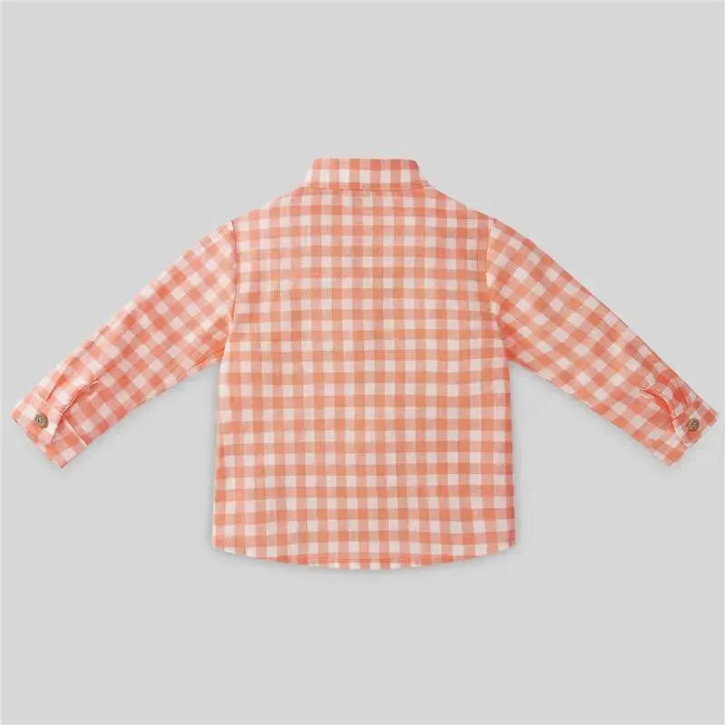 Paz Rodriguez - Baby Boy Woven Shirt Frutas, Tangerine Image 2
