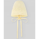 Paz Rodriguez - Baby Girl Knit Newborn Bonnet Bico, Chalk Pink Image 1