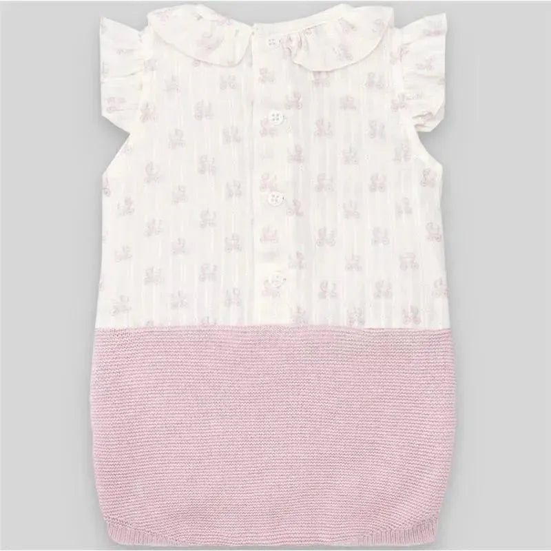 Paz Rodriguez - Baby Girl Knit Newborn Romper, Magnolia Image 2