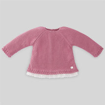 Paz Rodriguez - Baby Girl Knit Sweater Bicos, Nostalgia Rose Image 1