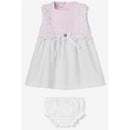 Paz Rodriguez Baby Girl Set Dress & Bloomer Alaia, Chalk Pink/White Image 1